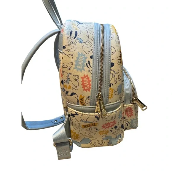 Disney Parks Loungefly Mini Backpack Disney Animals Sound Effects Print Blue - Picture 5 of 11